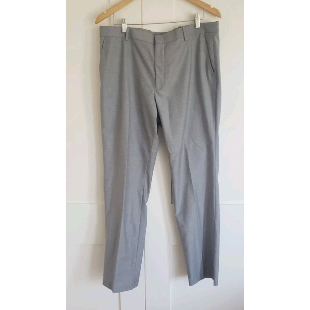 NEW INC INTERNATIONAL CONCEPTS SLIM FIT DRESS PANTS LIGHT GRAY 34W×32L